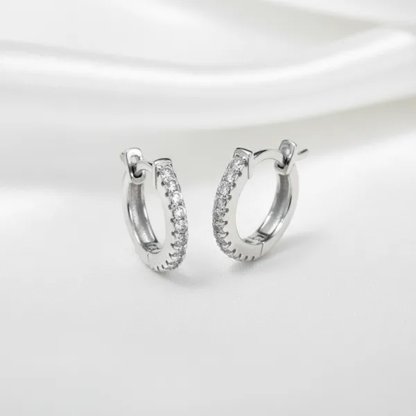 Classic Pavé Huggie Hoops