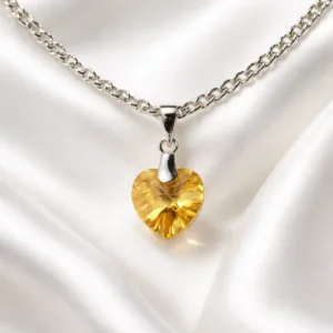 Amber Heart Swarovski