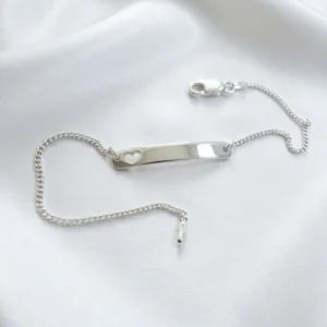 Heart-Cutout ID Bracelet