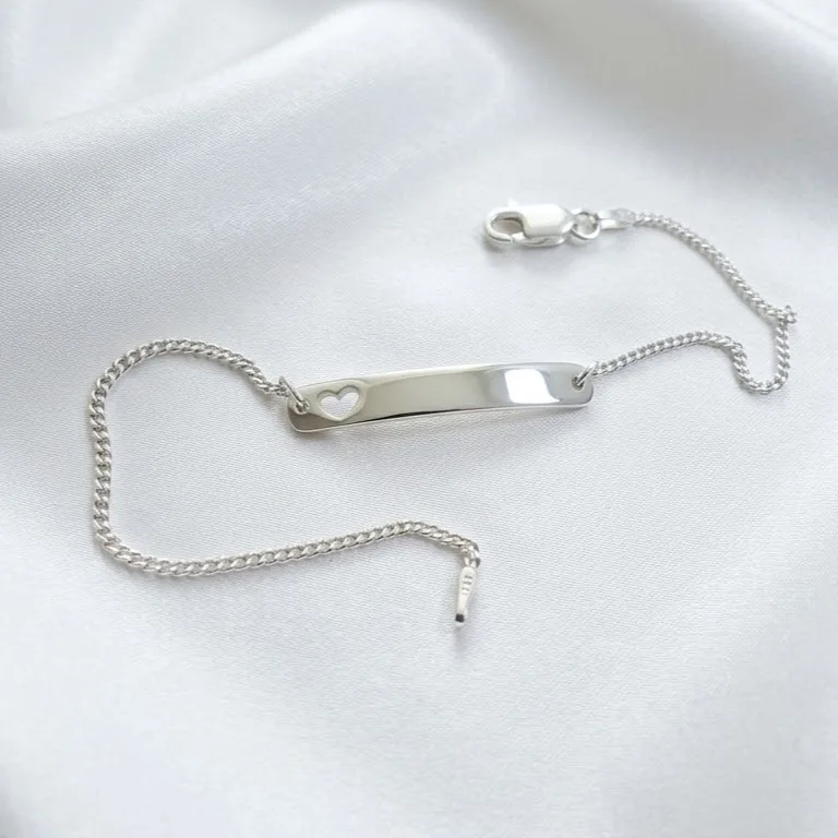 Heart-Cutout ID Bracelet