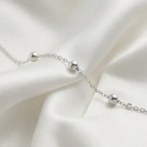 Delicate 925 Sterling Silver Beaded Bracelet