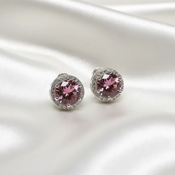Rose Dusk Halo Studs