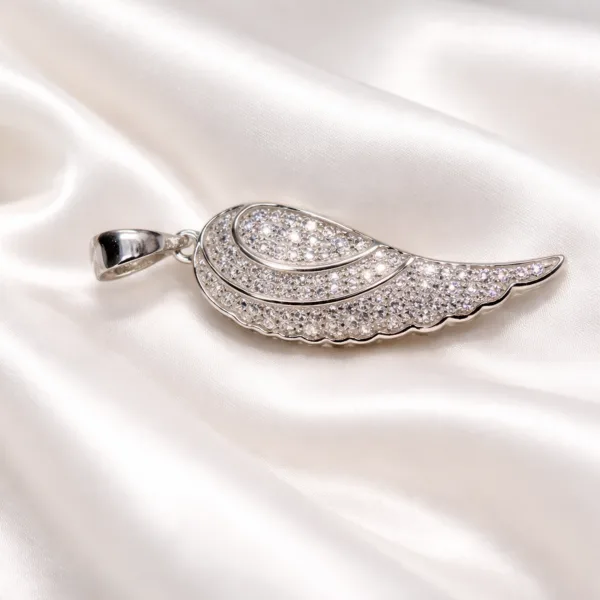 The Aurelia Pavé Angel Wing Pendant