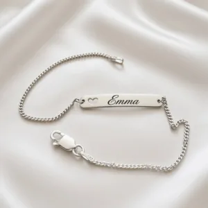 Personalised Engraved Heart ID Bracelet